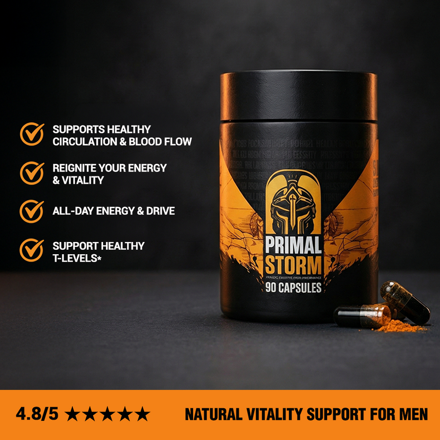 Primal Storm 90 capsules with its four daily benefits